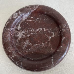Bandeja Decorativa en Forma de Donut de Mármol Rojo Zebra, Bandeja de Servir de Piedra Natural, Decoración de Hogar de Lujo - Product Image 3