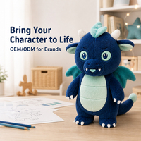 Fabricant de peluches personnalisées CE CPC ASTM, dinosaure maléfique sur mesure avec porte-clés en peluche, figurines en peluche personnalisées