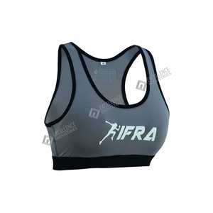 ชุดเซ็ตเสื้อชั้นในกีฬาแบบ Racerback และกางเกงเลกกิ้งสำหรับผู้หญิง โลโก้ด้านหน้า สีเทา ผ้าตาข่ายระบายอากาศ ชุดออกกำลังกาย รองรับสูง ไร้ตะเข็บ ผลิตจากผ้าสแปนเด็กซ์และโพลีเอสเตอร์ - Product Image 5