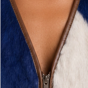 Chaleco de Piel de Vacuno con Cierre Lateral para Mujer, Chaleco sin Mangas de Piel de Vacuno, Prenda de Moda para Mujer - Product Image 5