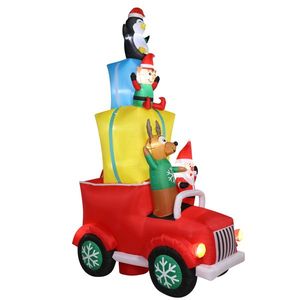 Santa Claus Inflatable Outdoor Christmas Decoration for Garden and Yard with Gifts Driving Scene - Product Image 6