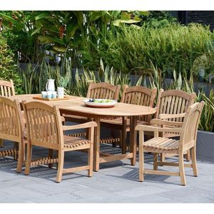 Ensemble de meubles de patio en teck pour l'extérieur, fabriqué en Indonésie - Product Image 1
