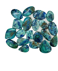 Azurite พลอยอะเมทิสต์พลอยหลังเบี้ยทรงหลวมคริสตัลธรรมชาติสีฟ้าสำหรับทำเครื่องประดับกำหนดขนาดได้เองพร้อมผิวเรียบ - Product Image 3