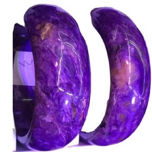 Cuenta de GEMA de Charoite 100% Natural, 6mm, 8mm, 10mm, 12mm, perla redonda, color púrpura natural, gran calidad - Product Image 1