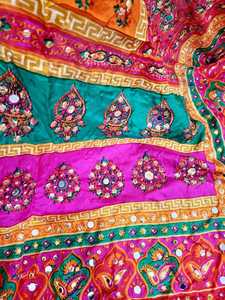 Fashion Mirror Work <b>Shawl</b> Traditional Scarves <b>Shawls</b> & Hijab Luxury Embroidered <b>Wrap</b> for Women Cultural Festive Occasion Wear - Product Image 5