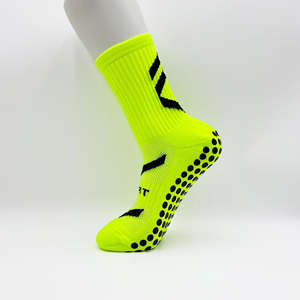 Wholesale Custom Cotton Nylon Durable Breathable Elastic Sporty Jacquard Custom Made Logo Non Slip <b>Grip</b> Thick Crew Sports <b>Socks</b> - Product Image 1