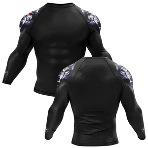 <b>Men's</b> Full Sleeve Compression Rash Guard Sublimation Print Breathable UPF50+ Quick Dry <b>Swim</b> Shirt Adult Sport <b>Top</b> - Product Image 1