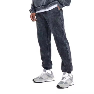 High Quality Winter Solid 100% Cotton Eco-Friendly Acid Wash Lightweight Hooded Casual Windbreaker Track Set Custom Piping - Product Image 4