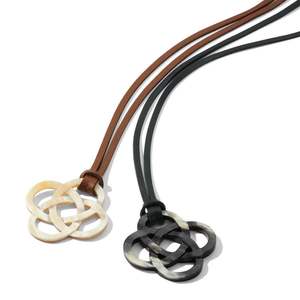 Collar de cuerno auténtico hecho a mano para mujer, joyería tribal bohemia, cadena de cuerda ajustable, accesorio de moda - Product Image 2