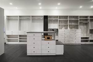 โครงการ JY ตู้เสื้อผ้าแบบปรับแต่งได้ ปี 2026 รุ่นยอดนิยม ทันสมัย สำหรับห้องนอน/ห้องนั่งเล่น ตู้เสื้อผ้าไม้สีขาว ระบบจัดเก็บแบบเลื่อนได้ ขยายได้ - Product Image 5