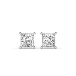 Pendientes de Diamantes de Laboratorio de 2.00 Quilates, Corte Princesa Brillante, Oro de 10K y 14K, Ligeros, Estilo Único, Venta al Por Mayor - Product Image 1