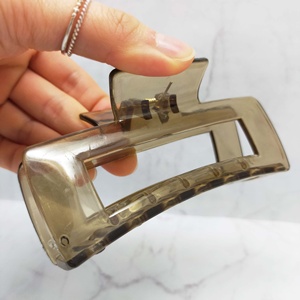 Pince à cheveux rectangulaire en plastique, accessoires de coiffure, décoration ambre, tenue simple et élégante toute la journée - Product Image 5