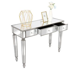 Consolle con Specchio e Tre Cassetti, Tavolo da Toeletta - Product Image 2