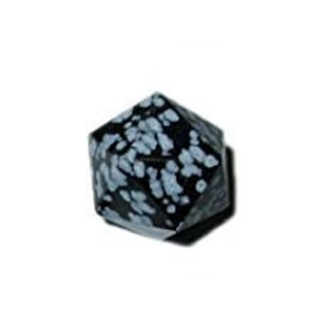 Cube de whisky en obsidienne flocon de neige de haute qualité, pierre sculptée en icosaèdre, pierre naturelle, cristal de guérison Reiki, pierre précieuse - Product Image 3