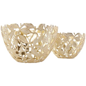 Cuenco de latón dorado con diseño de hojas, perfecto para decoración con velas flotantes, estilo spa elegante y centro de mesa para crear ambiente en el hogar. - Product Image 5