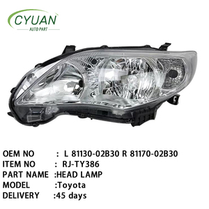 อะไหล่รถยนต์ CYUAN อะไหล่ยานยนต์ 81170-02B30 81130-02B30 ไฟหน้า LED, ไฟหน้าฮาโลเจน สำหรับรถยนต์โตโยต้า โคโรลล่า อัลติส ปี 2010-2013 - Product Image 4