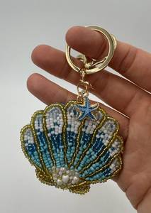 Luxury Handmade Beaded Embroidery <b>Keychain</b> Stylish Purse Charm and Key Holder Elegant Hand Embroidered Beaded <b>Keychain</b> Colorful - Product Image 3
