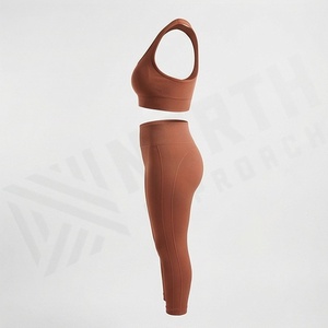 Conjunto de Yoga sin Costuras de Secado Rápido para Mujer, Sujetador Deportivo Reversible, Leggings Transpirables, Ropa Deportiva, Color Personalizado - Product Image 3