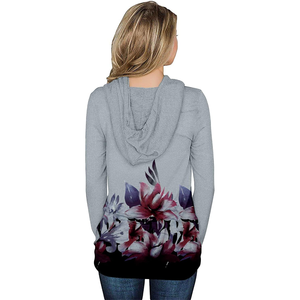 Sudadera con Capucha Tie-Dye para Mujer, Informal, Holgada, Tejida, para Primavera, con Bolsillo - Product Image 5