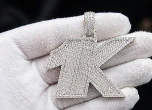 Pendentif Hip Hop en Moissanite de Qualité Supérieure, Argent 925, Sertissage Glacé, Collier pour Homme, Bijoux Streetwear de Luxe Disponibles - Product Image 4