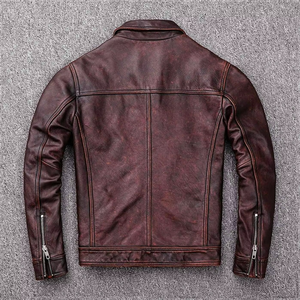 <b>Men</b> Premium Genuine Leather <b>Jacket</b> Soft Comfortable Classic Casual Full Zip Durable Fashion Everyday Outerwear - Product Image 4