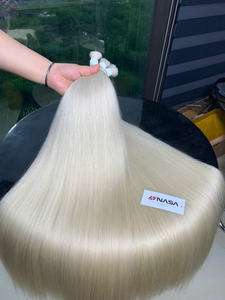 Un fournisseur vietnamien de confiance propose des extensions de cheveux humains lisses super doublement dessinées de qualité supérieure couleur de cheveux en vrac PLA02 - Product Image 3