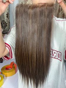 Peluca de Encaje Frontal Completo, Larga, Marrón Oscuro, Cabello Remy Vietnamita, Doble Trama, Tamaño Promedio, HD - Product Image 1