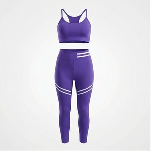 Conjunto de Yoga para Mujer, Traje Deportivo para Gimnasio, Bra Deportivo, Leggings, Pantalones, Ropa Deportiva de Diseño Personalizado, Ropa Atlética - Product Image 1