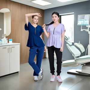 Uniforme médico de salón de belleza más vendido, ropa de hospital, conjunto dental multicolor para mujer, nuevo estilo, uniforme de fábrica FMF - Product Image 1