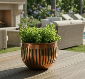 Macetas Modernas de Hierro Forjado a Mano con Textura, de Cobre Premium, para Decoración de Interiores y Proyectos de Jardinería, Venta al Por Mayor desde India - Product Image 4