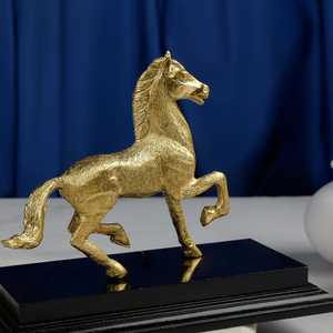 Elegant Golden Brass Horse Figurine Handmade Modern Animal Sculpture Eco-Friendly Durable Tabletop <b>Decor</b> Living Room Display - Product Image 4