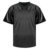 Jersey Sepak Bola Unisex V-Neck Lengan Pendek Bahan Mesh Penyerap Keringat 100% Poliester Warna Solid Dewasa Regular Fit Semua Musim