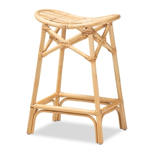 Rattan furniture boho style <b>outdoor</b> french bar <b>stool</b> cheapest cost handcrafted pouf <b>stools</b> - Product Image 2