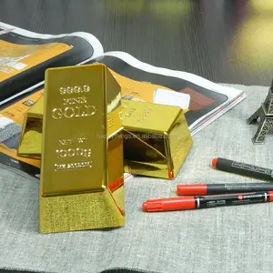 מפעל נמוך MOQ פלסטיק מזויף זהב בר זהב מצופה מתנה פריט