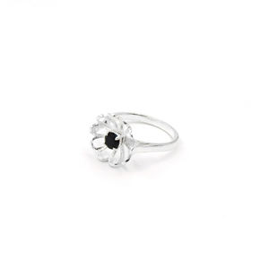 <b>Black</b> <b>Onyx</b> Gemstone <b>Ring</b> Round Cut | Silver Plated Handmade Nickel Free Brass <b>Ring</b> for Women Wholesale - Product Image 3