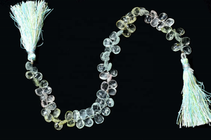 Perles de briolette aigue-marine à facettes multiples Perles de pierre en forme de poire avec perceuse Élégant et polyvalent - Product Image 5