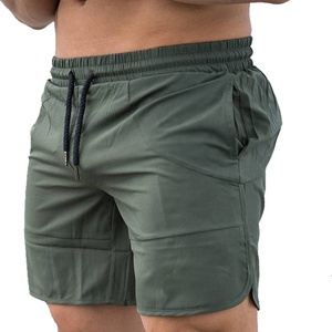 <b>Men</b> High Waist Sport Shorts With Pockets Quick Dry Knitted Fitness <b>Running</b> Workout Short <b>Pants</b> Solid Black - Product Image 1