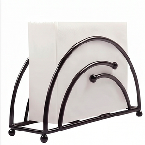 Standard <b>Black</b> Iron <b>Napkin</b> Storage Holder Stainless Steel Kitchenware Tissue Holder For Home And Restaurant Use - Product Image 6