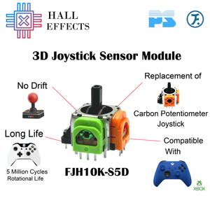 Pièces de rechange FJH10K-S5D les plus vendues, module de joystick à effet Hall 3D pour Xbox PS5, potentiomètre analogique, réostats rotatifs - Product Image 2