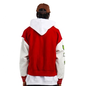 Veste de baseball slim sur mesure pour homme Nouvelle arrivée Veste universitaire avec matière en laine et patchs brodés - Product Image 4