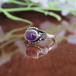 Purple Amethyst <b>Ring</b> Celestial Jewelry Natural Amethyst <b>Statement</b> <b>Ring</b> - Product Image 2