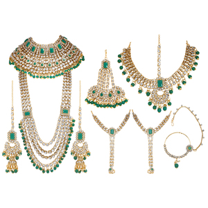 Exquisita gargantilla Kundan hecha a mano con cuentas colgantes, nueva colección de joyería Patwa, accesorios nupciales de estilo étnico Bollywood para mujer - Product Image 1