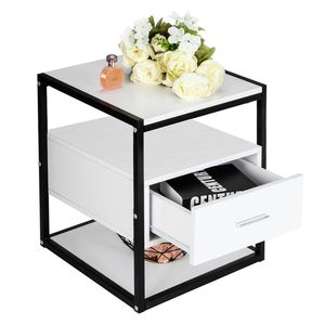 Modern and Simple Style One Smoke Middle Nightstand - Product Image 4