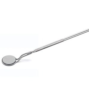 BAFA 5 ou 10 pièces Miroir buccal dentaire ergonomique, anti-buée, revêtement rhodium, double face, réutilisable, pour examen oral - Product Image 1