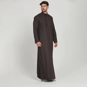 Fashionable Islamic <b>Men</b> Thobes Jubba 100% High Quality Dark Long Suit <b>Thobe</b> <b>Men's</b> Clothing Ramadan Djellaba Eid - Product Image 6