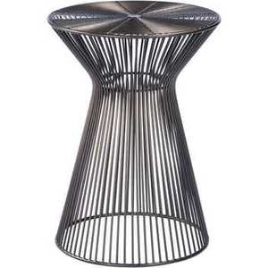 Modern Black Metal Rolling Side <b>Table</b> 2 Tier Utility Cart <b>with</b> <b>Wheels</b> Industrial Serving Trolley for Home Office Living Room - Product Image 4