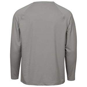 Men's <b>Long</b> <b>Sleeve</b> <b>Raglan</b> <b>T</b>-<b>Shirt</b> O-Neck Knitted Regular Fit Solid Gray Quick Dry Casual Jersey - Product Image 2
