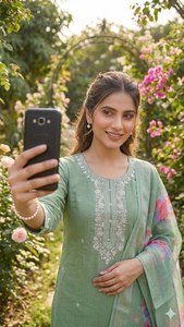 Ensemble Kurti décontracté en coton slub pour femme, avec broderie élégante, pantalon et dupatta ethniques, vente en gros pour revendeurs - Product Image 6
