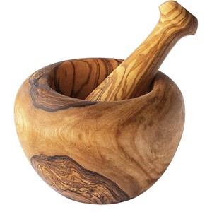 Handcrafted Wooden Mortar and Pestle Set Manual Spice <b>Grinder</b> Garlic Crusher and <b>Herb</b> Masher for Kitchen Cooking & Home Decor - Product Image 6