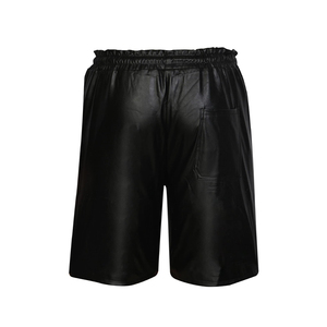 Shorts en cuir PU imperméables à taille haute pour hommes, fabriqués sur mesure, taille personnalisée, en toile tricotée, OEM pour l'extérieur - Product Image 4